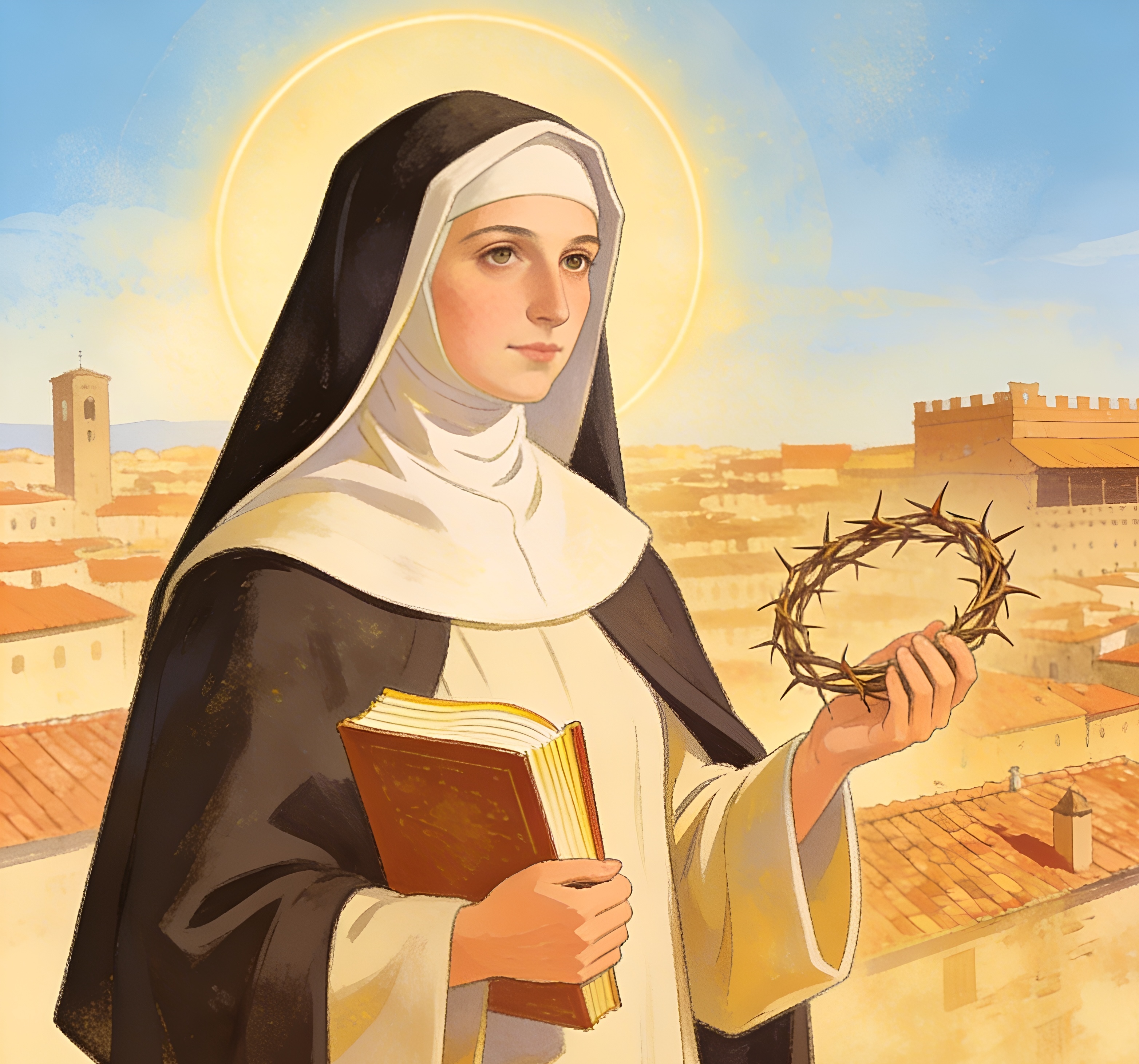 Artistic representation of St. Catherine of Siena